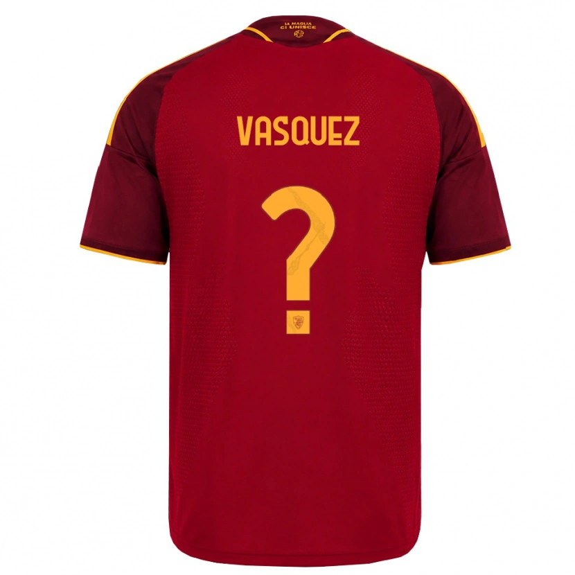 Danxen Niño Camiseta Devis Vásquez #0 Rojo Dorado Amarillo 1ª Equipación 2026/27 La Camisa México