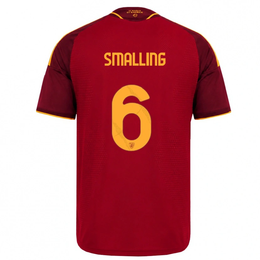 Danxen Niño Camiseta Chris Smalling #6 Rojo Dorado Amarillo 1ª Equipación 2026/27 La Camisa México