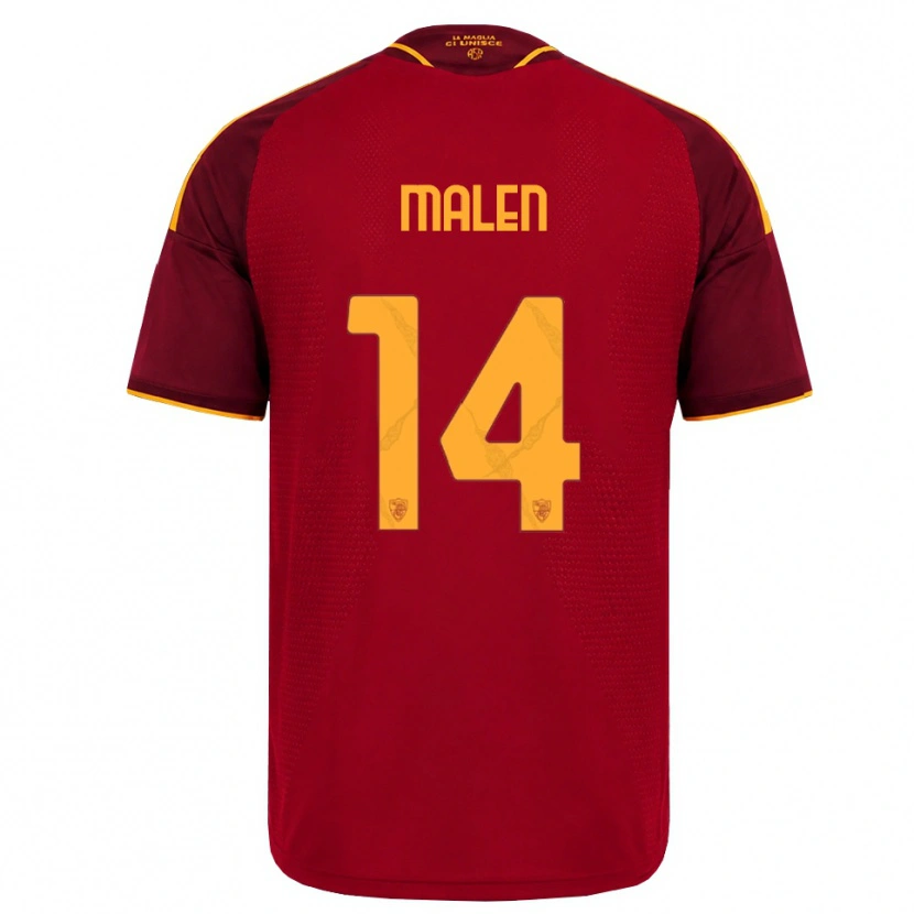 Danxen Niño Camiseta Donyell Malen #14 Rojo Dorado Amarillo 1ª Equipación 2026/27 La Camisa México