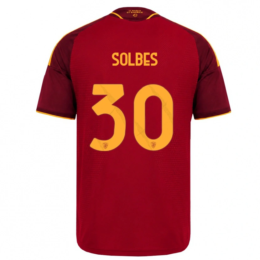 Danxen Niño Camiseta Ricardo Solbes #30 Rojo Dorado Amarillo 1ª Equipación 2026/27 La Camisa México