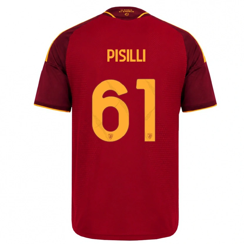 Danxen Niño Camiseta Niccolò Pisilli #61 Rojo Dorado Amarillo 1ª Equipación 2026/27 La Camisa México