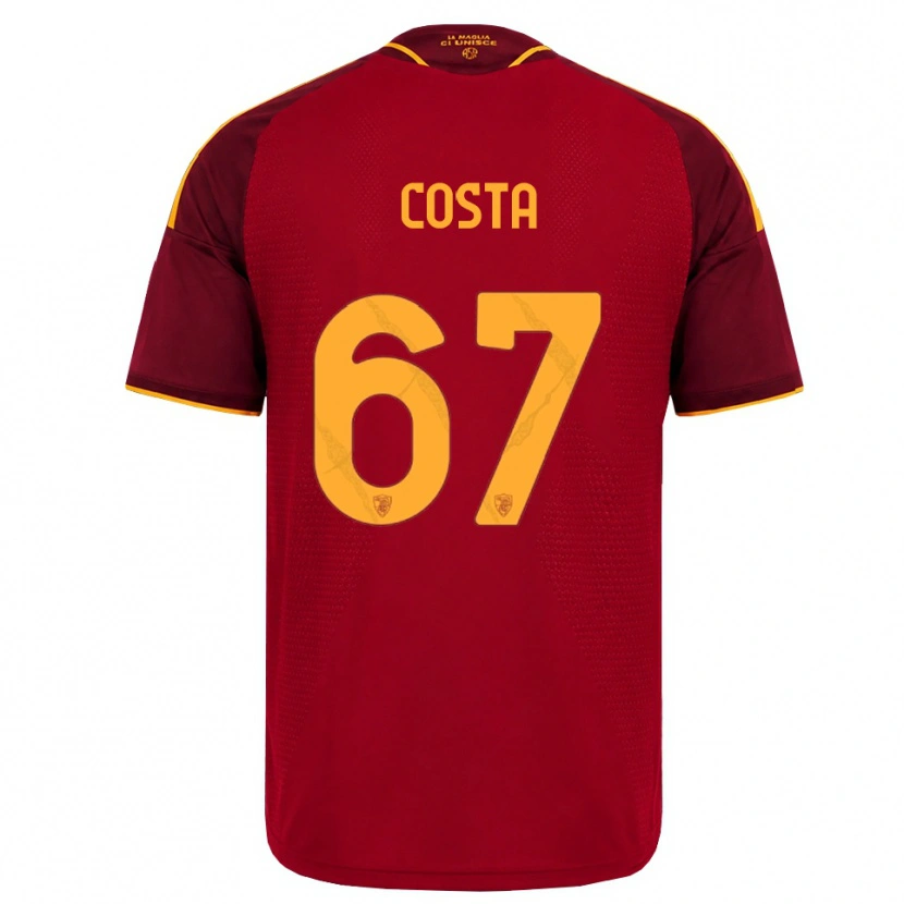 Danxen Niño Camiseta João Costa #67 Rojo Dorado Amarillo 1ª Equipación 2026/27 La Camisa México