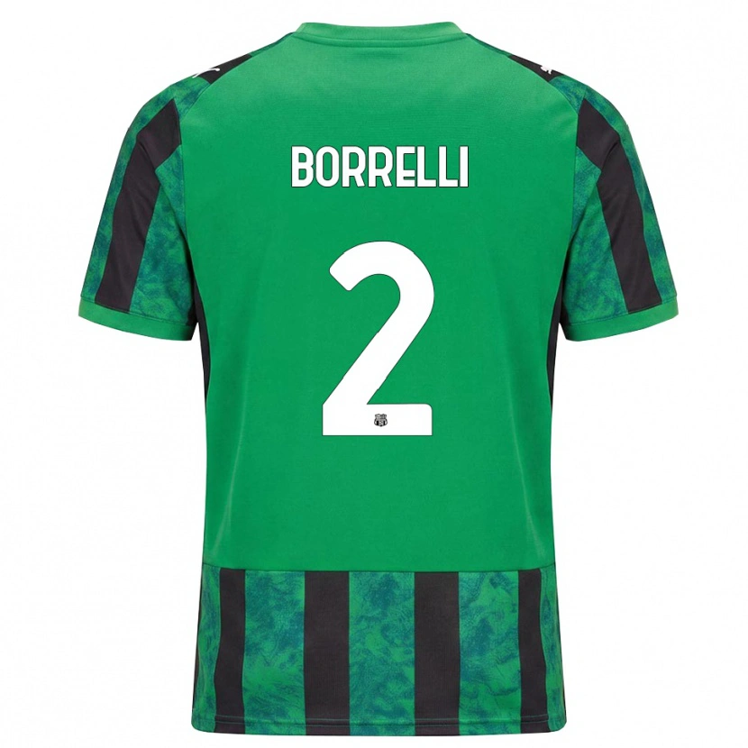Danxen Niño Camiseta Michele Borrelli #2 Verde Negro Blanco 1ª Equipación 2026/27 La Camisa México