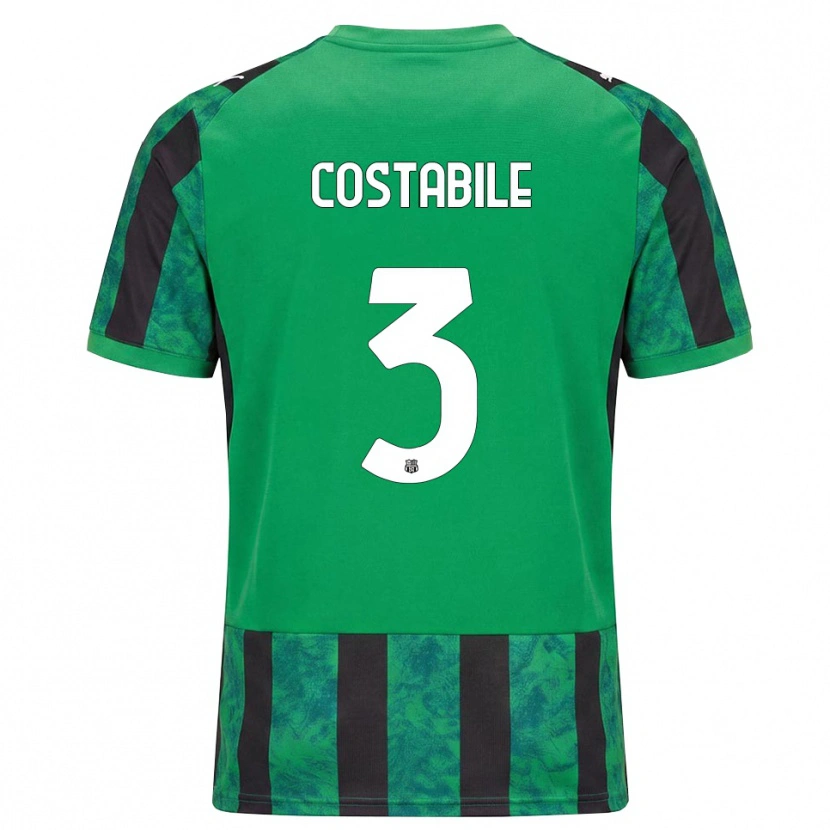 Danxen Niño Camiseta Cristian Costabile #3 Verde Negro Blanco 1ª Equipación 2026/27 La Camisa México