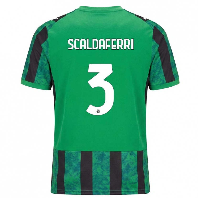 Danxen Niño Camiseta Andrea Scaldaferri #3 Verde Negro Blanco 1ª Equipación 2026/27 La Camisa México
