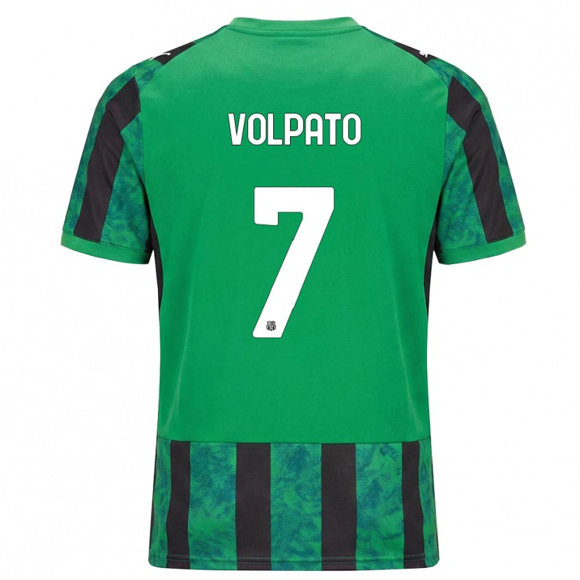 Danxen Niño Camiseta Cristian Volpato #7 Verde Negro Blanco 1ª Equipación 2026/27 La Camisa México