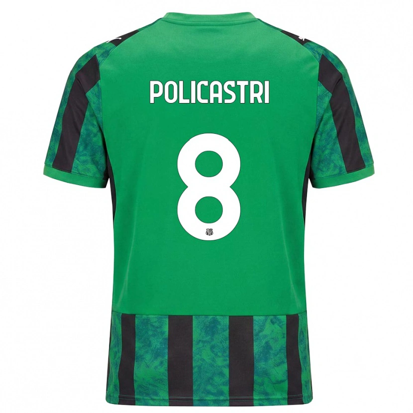 Danxen Niño Camiseta Giuseppe Policastri #8 Verde Negro Blanco 1ª Equipación 2026/27 La Camisa México