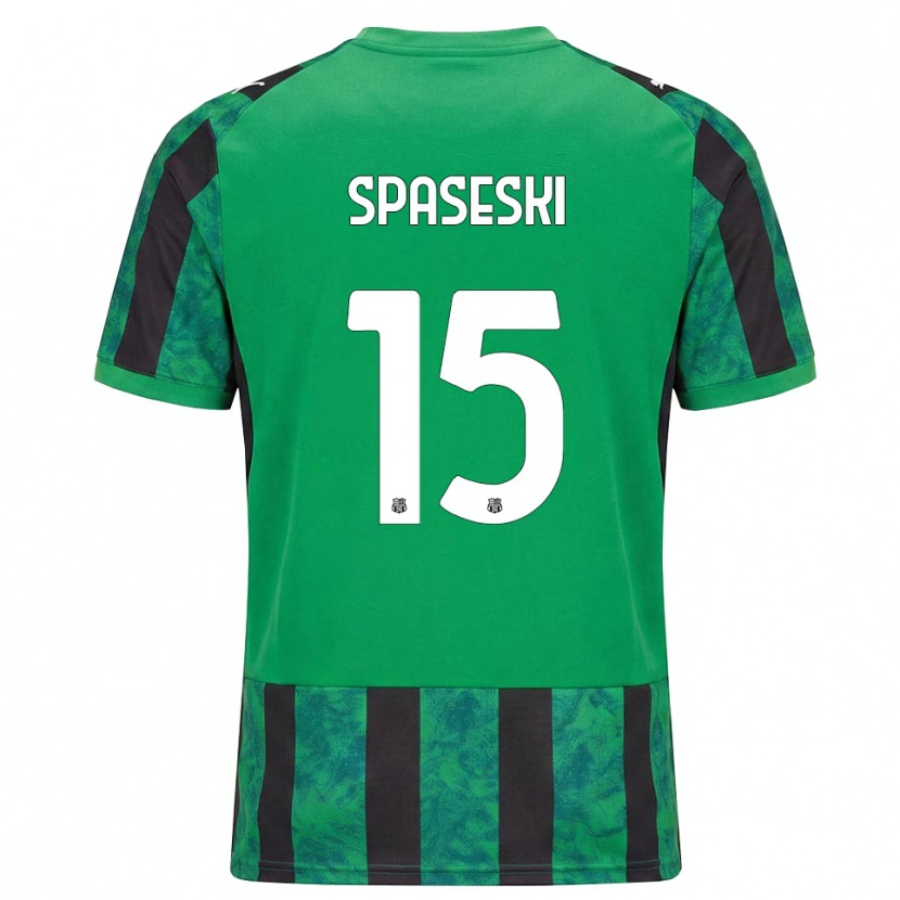 Danxen Niño Camiseta Dejan Spaseski #15 Verde Negro Blanco 1ª Equipación 2026/27 La Camisa México