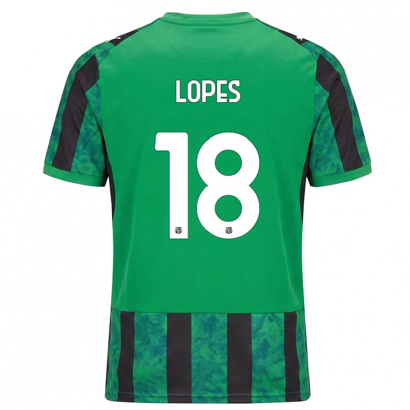 Danxen Niño Camiseta Emerick Lopes #18 Verde Negro Blanco 1ª Equipación 2026/27 La Camisa México