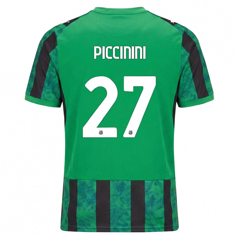 Danxen Niño Camiseta Stefano Piccinini #27 Verde Negro Blanco 1ª Equipación 2026/27 La Camisa México