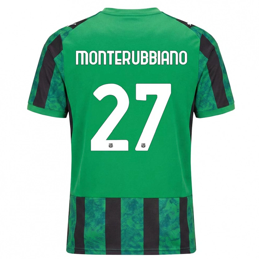 Danxen Niño Camiseta Valeria Monterubbiano #27 Verde Negro Blanco 1ª Equipación 2026/27 La Camisa México