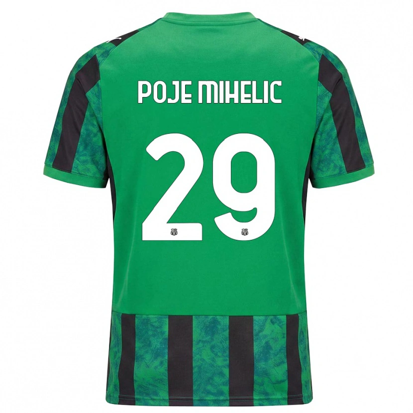 Danxen Niño Camiseta Naja Poje Mihelič #29 Verde Negro Blanco 1ª Equipación 2026/27 La Camisa México