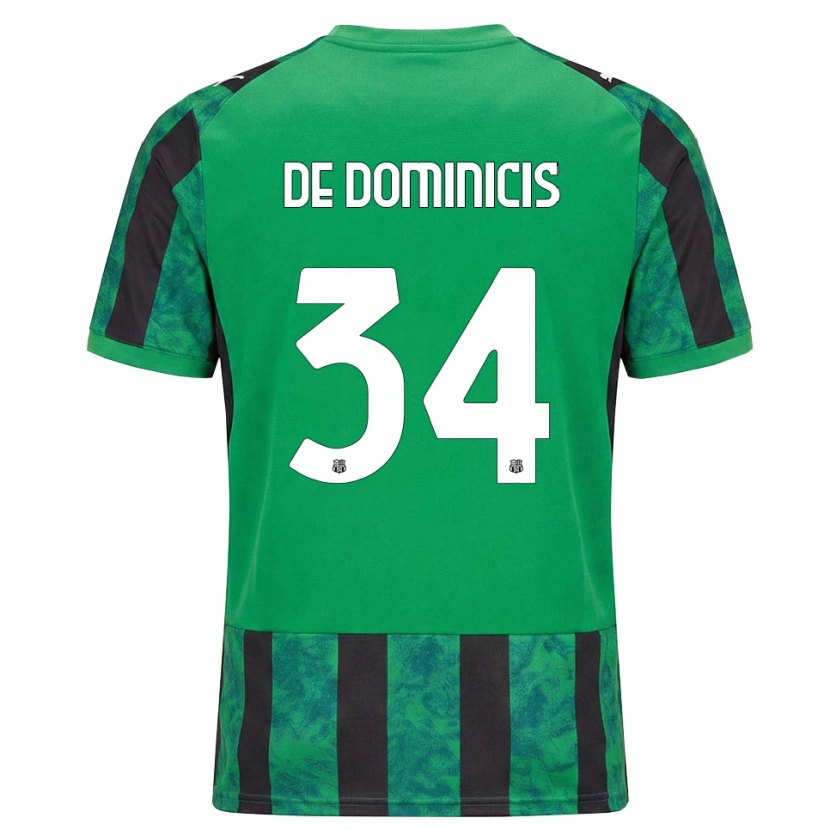 Danxen Niño Camiseta Diego De Dominicis #34 Verde Negro Blanco 1ª Equipación 2026/27 La Camisa México