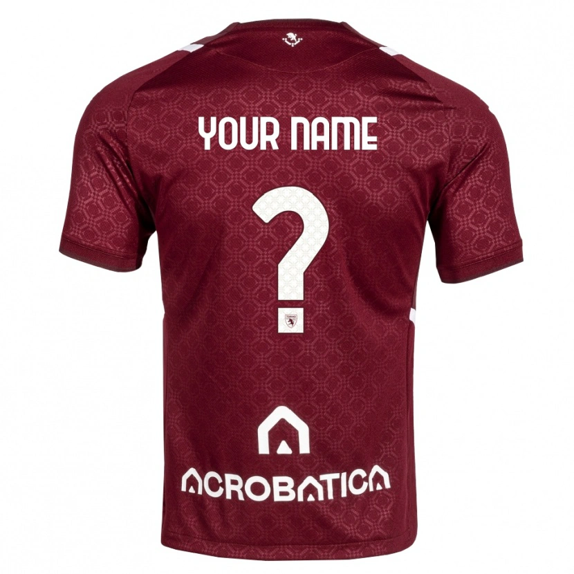 Danxen Niño Camiseta Su Nombre #0 Burdeos Blanco 1ª Equipación 2026/27 La Camisa México