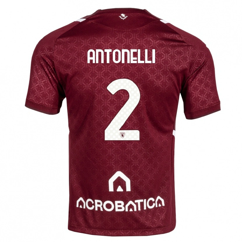 Danxen Niño Camiseta Moise Antonelli #2 Burdeos Blanco 1ª Equipación 2026/27 La Camisa México