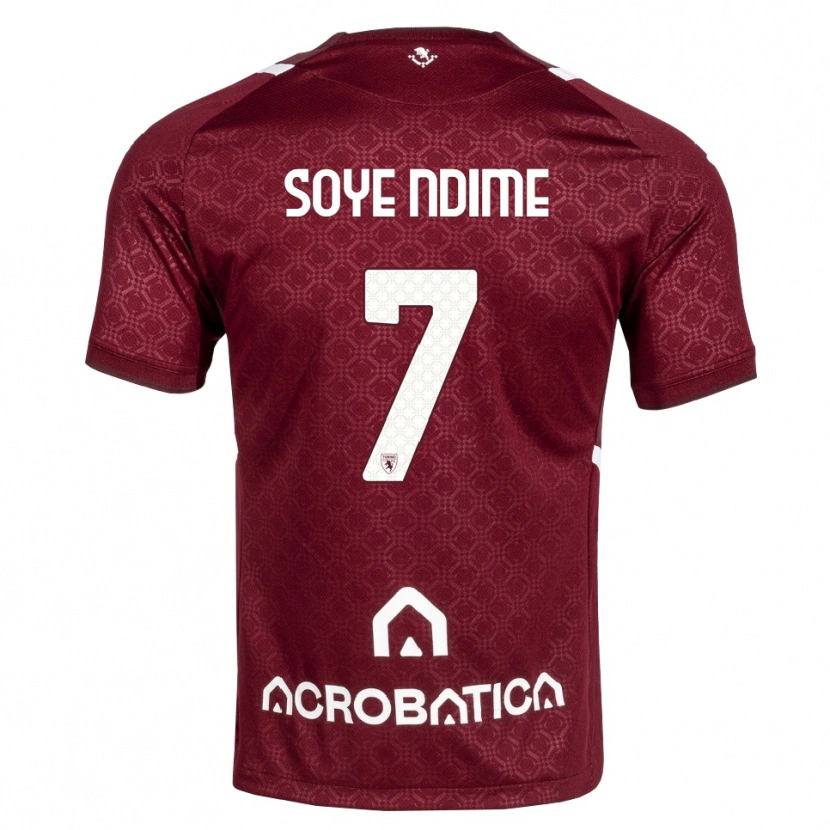 Danxen Niño Camiseta Jonathan Soye Ndime #7 Burdeos Blanco 1ª Equipación 2026/27 La Camisa México
