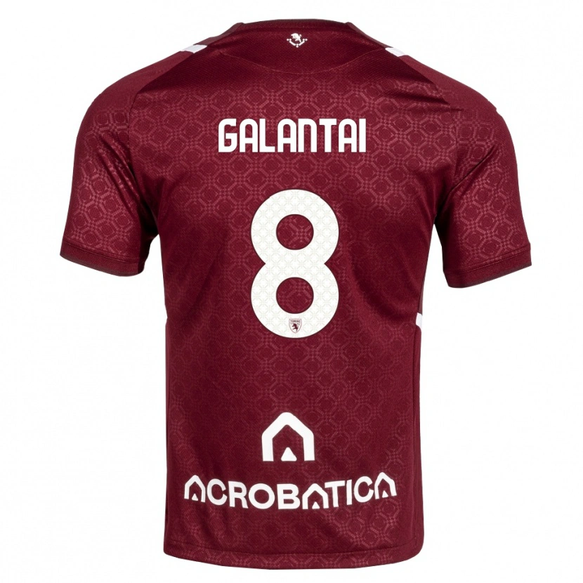 Danxen Niño Camiseta Tamás Galántai #8 Burdeos Blanco 1ª Equipación 2026/27 La Camisa México