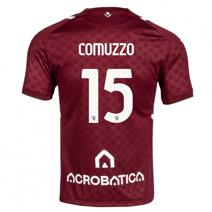 Danxen Niño Camiseta Pietro Comuzzo #15 Burdeos Blanco 1ª Equipación 2026/27 La Camisa México
