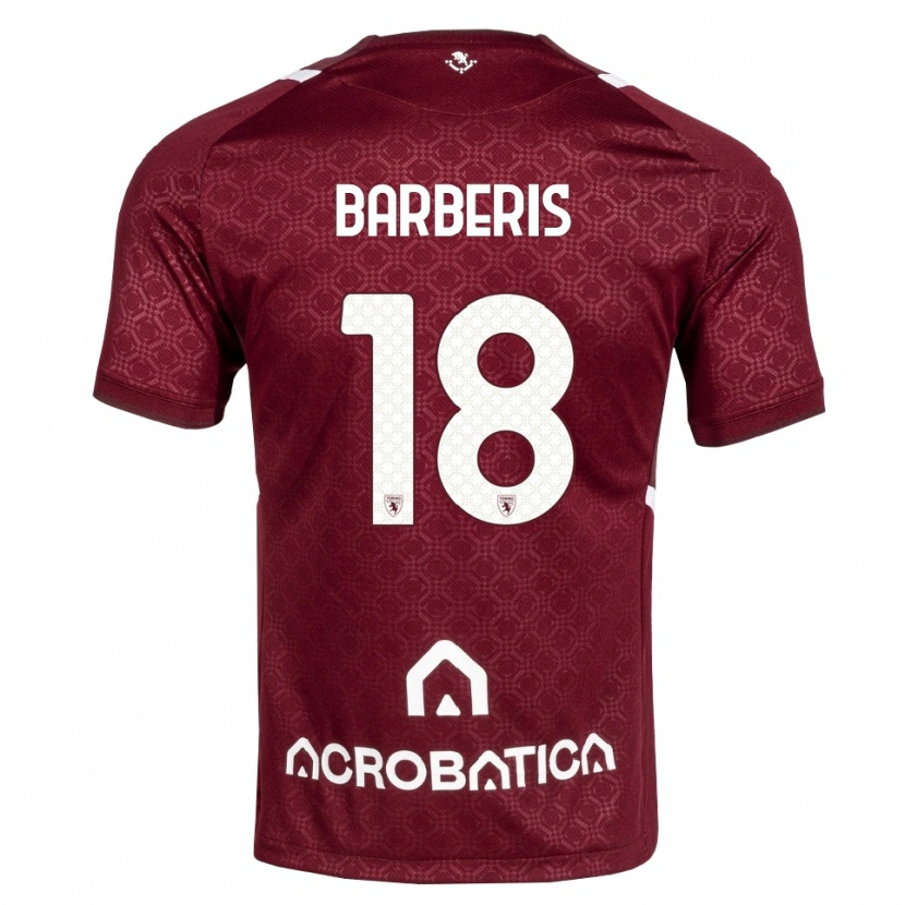 Danxen Niño Camiseta Laura Barberis #18 Burdeos Blanco 1ª Equipación 2026/27 La Camisa México