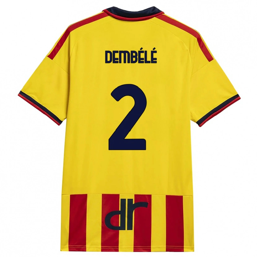 Danxen Niño Camiseta Ali Dembélé #2 Amarillo Rojo 1ª Equipación 2026/27 La Camisa México