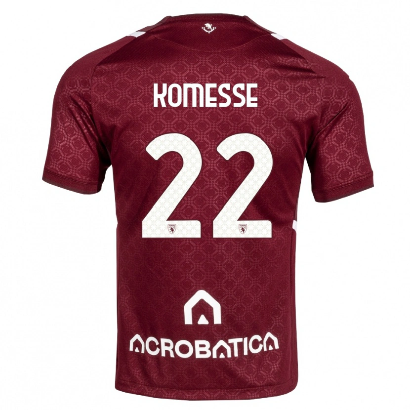 Danxen Niño Camiseta Josias Sabone Komesse #22 Burdeos Blanco 1ª Equipación 2026/27 La Camisa México