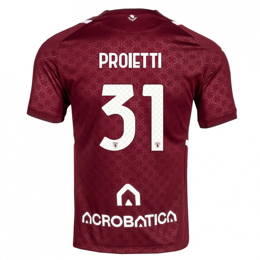 Danxen Niño Camiseta Riccardo Proietti #31 Burdeos Blanco 1ª Equipación 2026/27 La Camisa México