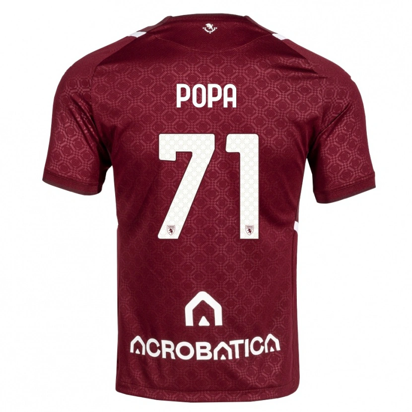 Danxen Niño Camiseta Mihai Popa #71 Burdeos Blanco 1ª Equipación 2026/27 La Camisa México