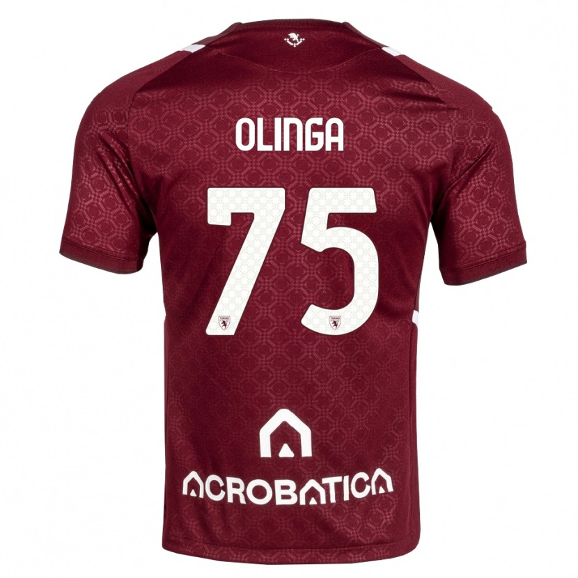 Danxen Niño Camiseta Kenny Liema Olinga #75 Burdeos Blanco 1ª Equipación 2026/27 La Camisa México