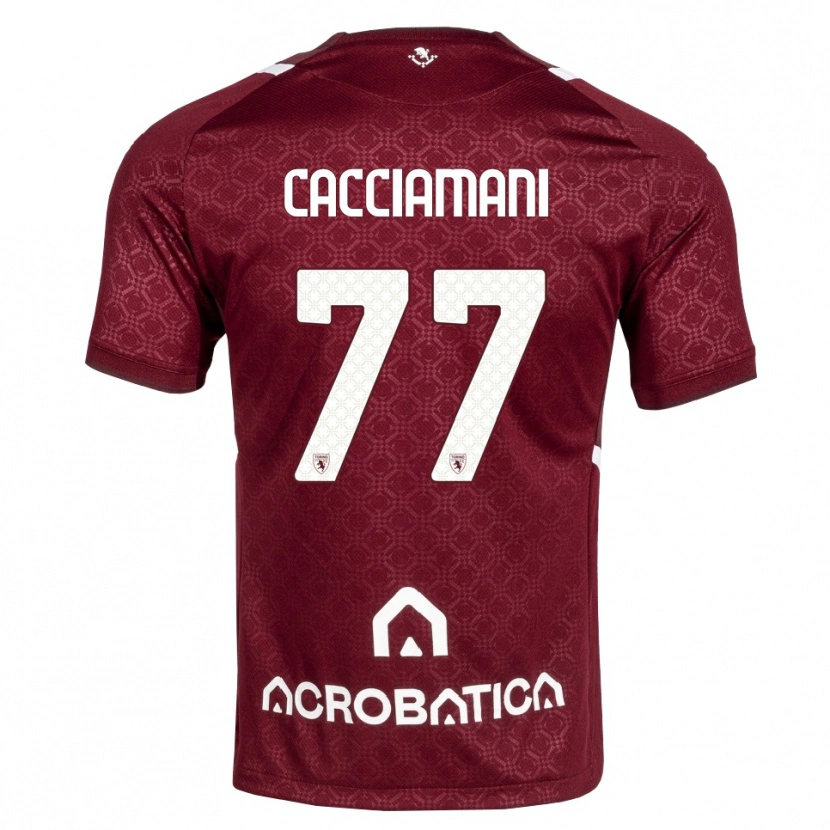 Danxen Niño Camiseta Alessio Cacciamani #77 Burdeos Blanco 1ª Equipación 2026/27 La Camisa México