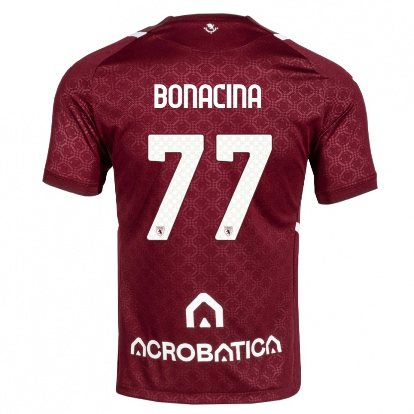 Danxen Niño Camiseta David Bonacina #77 Burdeos Blanco 1ª Equipación 2026/27 La Camisa México