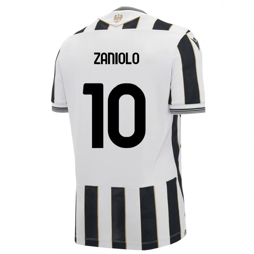 Danxen Niño Camiseta Nicolò Zaniolo #10 Negro Blanco Rosa 1ª Equipación 2026/27 La Camisa México