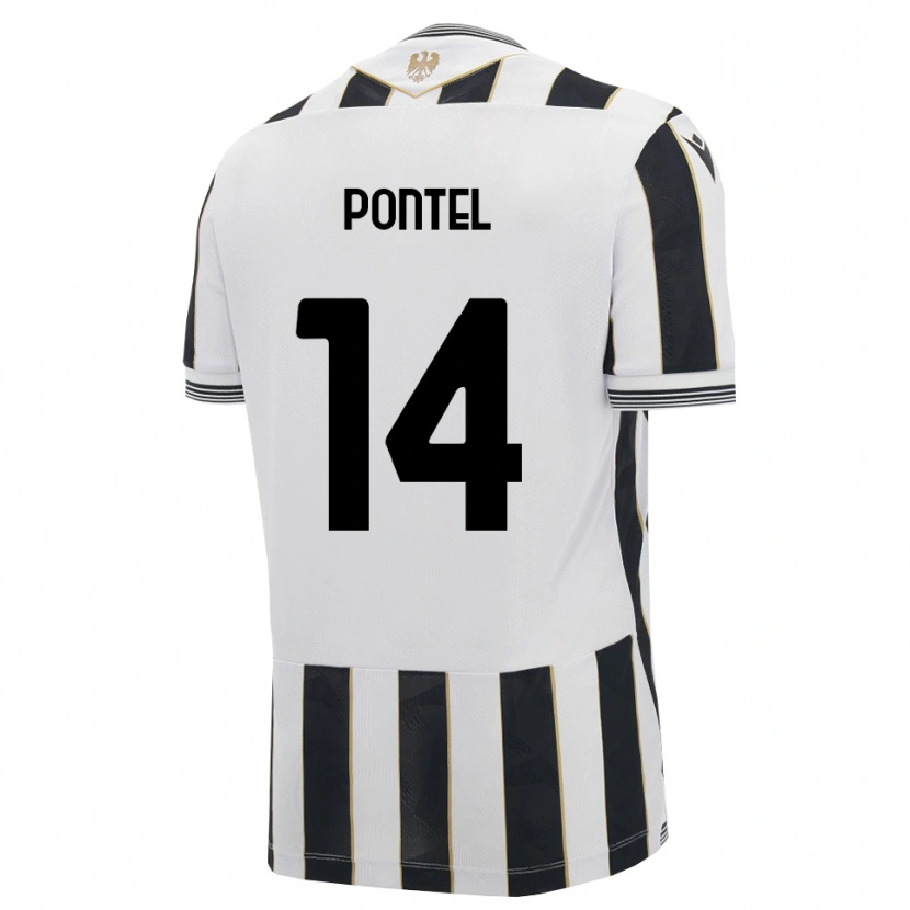 Danxen Niño Camiseta Simone Pontel #14 Negro Blanco Rosa 1ª Equipación 2026/27 La Camisa México