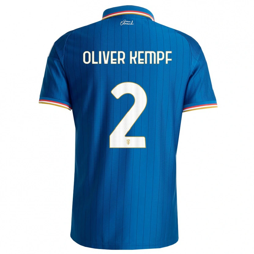Danxen Niño Camiseta Marc Oliver Kempf #2 Azul Blanco Rojo 1ª Equipación 2026/27 La Camisa México