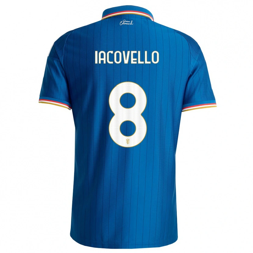 Danxen Niño Camiseta Mattia Iacovello #8 Azul Blanco Rojo 1ª Equipación 2026/27 La Camisa México