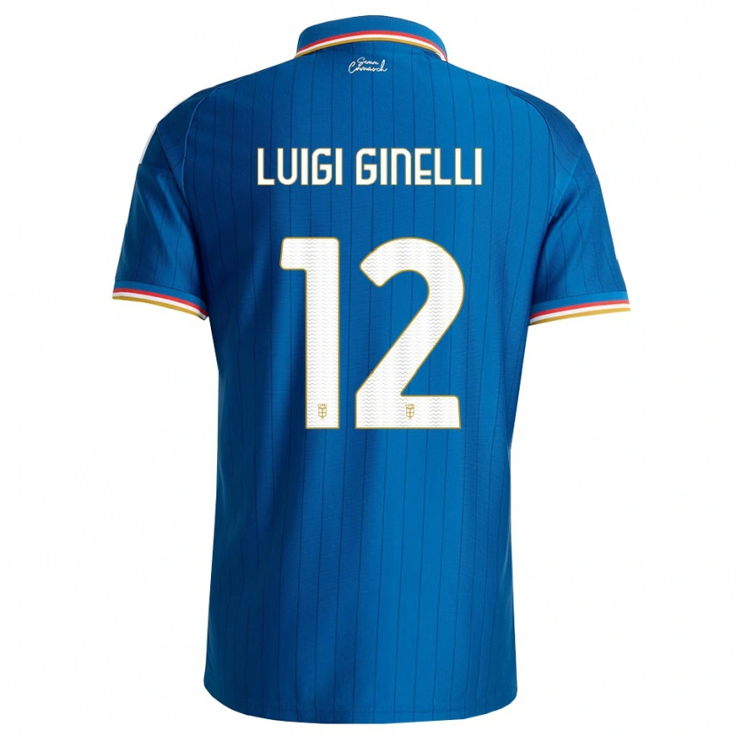 Danxen Niño Camiseta Lorenzo Luigi Ginelli #12 Azul Blanco Rojo 1ª Equipación 2026/27 La Camisa México