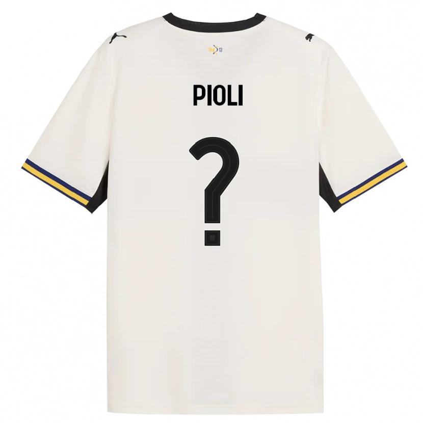 Danxen Niño Camiseta Federico Pioli #0 Blanco Roto Negro Amarillo 1ª Equipación 2026/27 La Camisa México