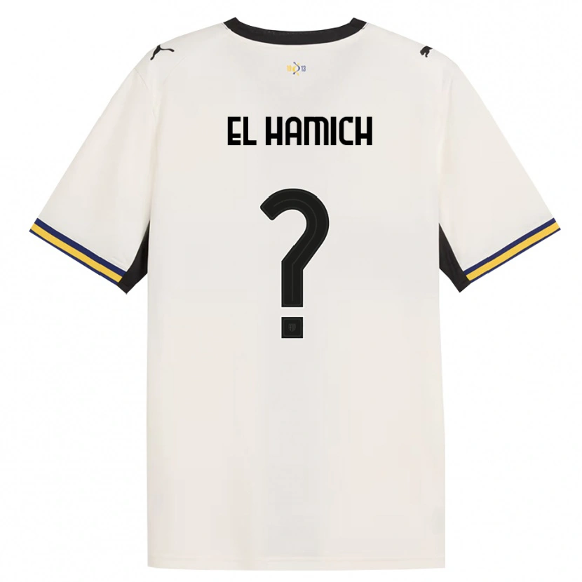 Danxen Niño Camiseta Anas El Hamich #0 Blanco Roto Negro Amarillo 1ª Equipación 2026/27 La Camisa México