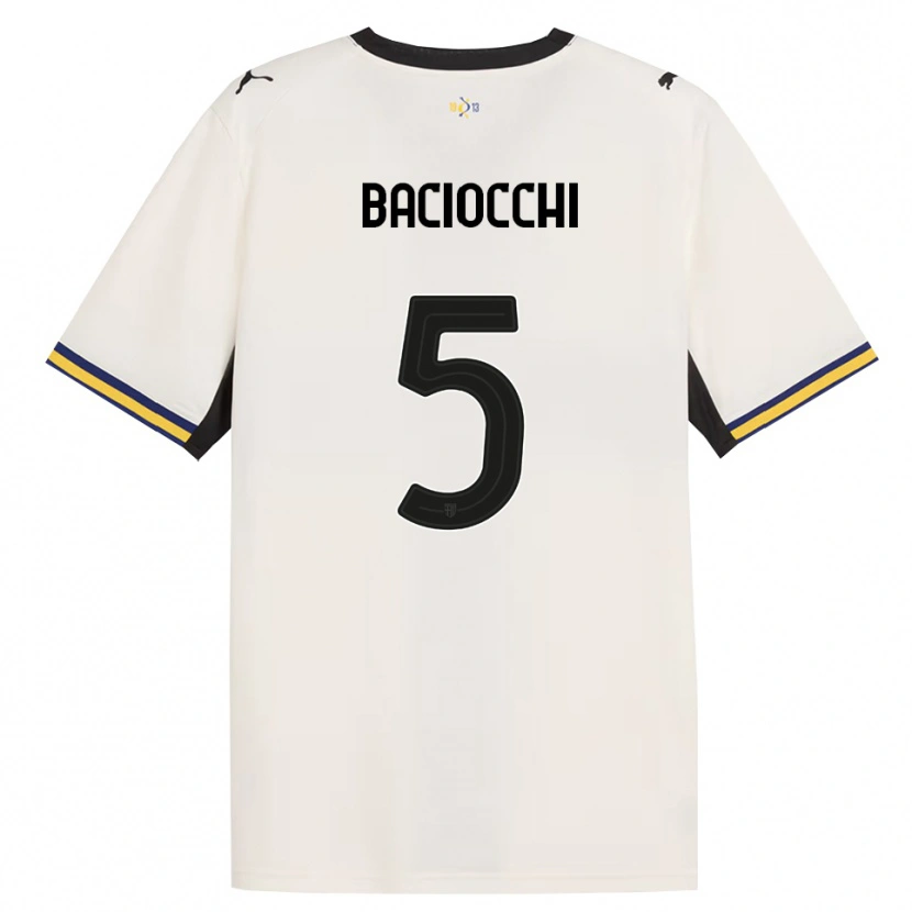 Danxen Niño Camiseta Giulio Baciocchi #5 Blanco Roto Negro Amarillo 1ª Equipación 2026/27 La Camisa México