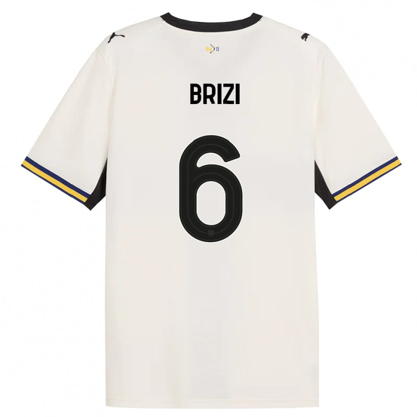 Danxen Niño Camiseta Andrea Brizi #6 Blanco Roto Negro Amarillo 1ª Equipación 2026/27 La Camisa México