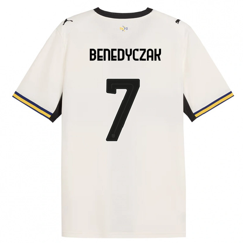 Danxen Niño Camiseta Adrian Benedyczak #7 Blanco Roto Negro Amarillo 1ª Equipación 2026/27 La Camisa México
