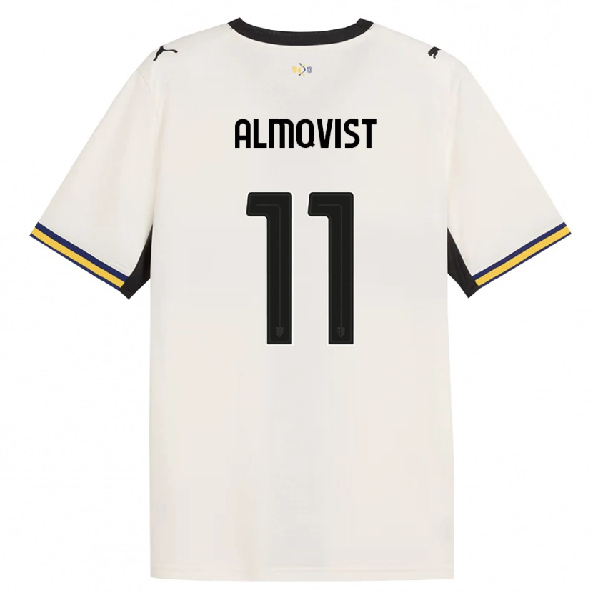 Danxen Niño Camiseta Pontus Almqvist #11 Blanco Roto Negro Amarillo 1ª Equipación 2026/27 La Camisa México