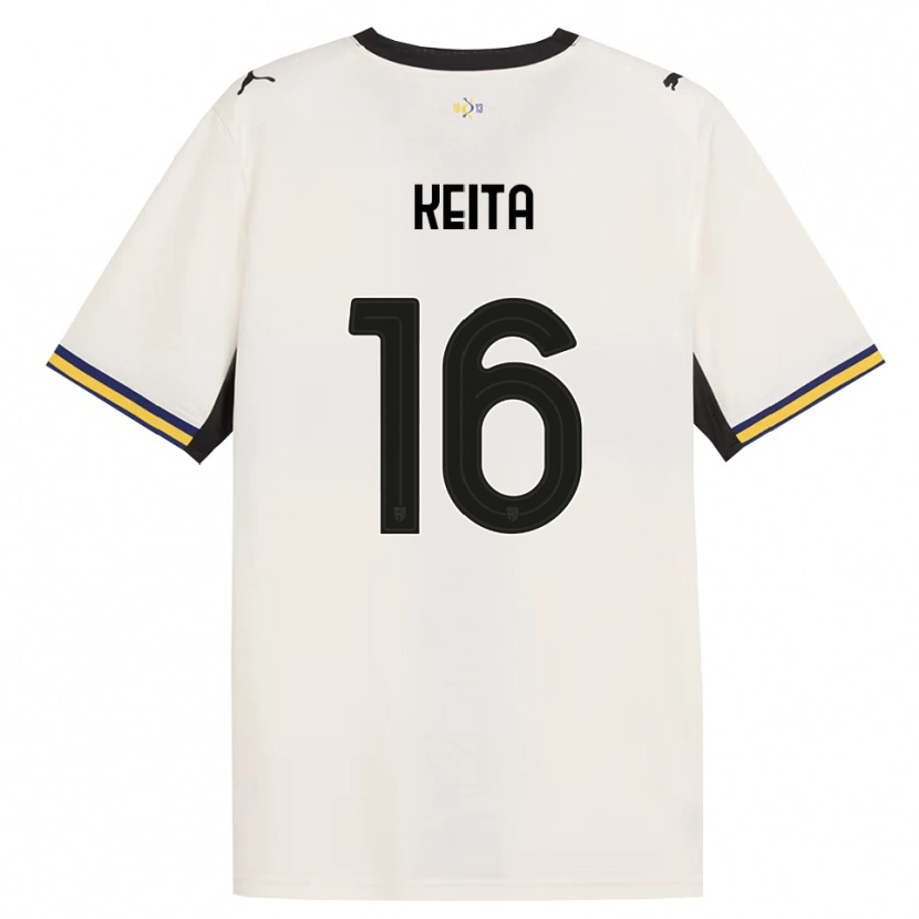 Danxen Niño Camiseta Mandela Keita #16 Blanco Roto Negro Amarillo 1ª Equipación 2026/27 La Camisa México