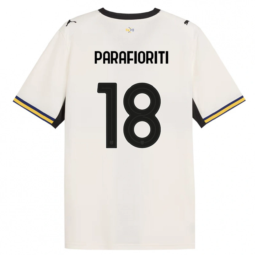 Danxen Niño Camiseta Giovanni Parafioriti #18 Blanco Roto Negro Amarillo 1ª Equipación 2026/27 La Camisa México