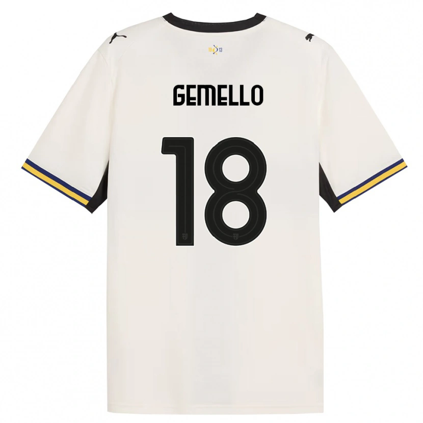 Danxen Niño Camiseta Andrea Gemello #18 Blanco Roto Negro Amarillo 1ª Equipación 2026/27 La Camisa México