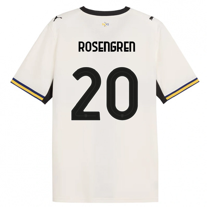 Danxen Niño Camiseta Lukas Rosengren #20 Blanco Roto Negro Amarillo 1ª Equipación 2026/27 La Camisa México