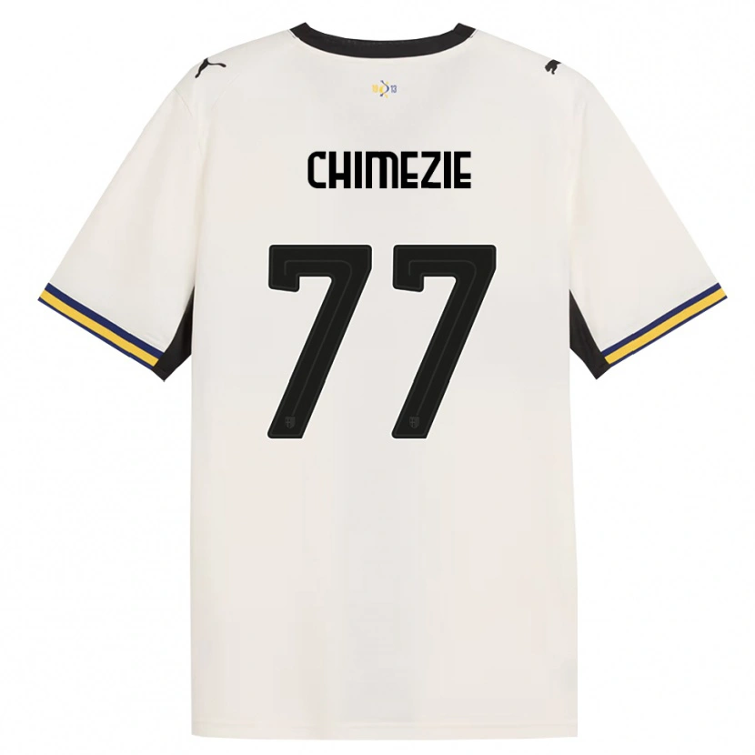 Danxen Niño Camiseta Giorgio Chimezie #77 Blanco Roto Negro Amarillo 1ª Equipación 2026/27 La Camisa México