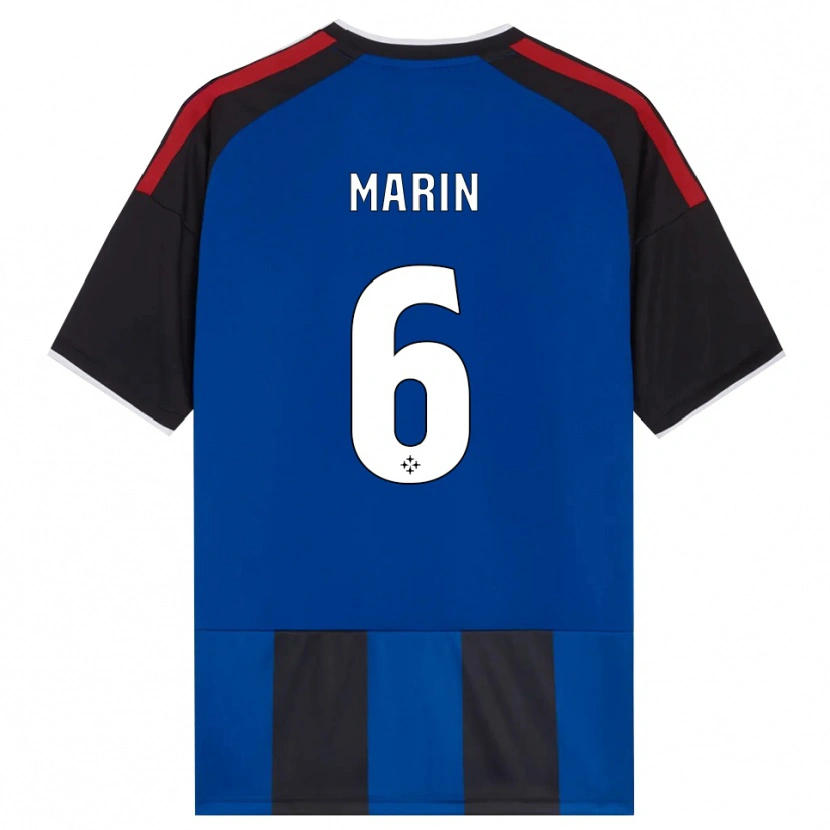 Danxen Niño Camiseta Marius Marin #6 Negro Rojo Blanco Azul 1ª Equipación 2026/27 La Camisa México