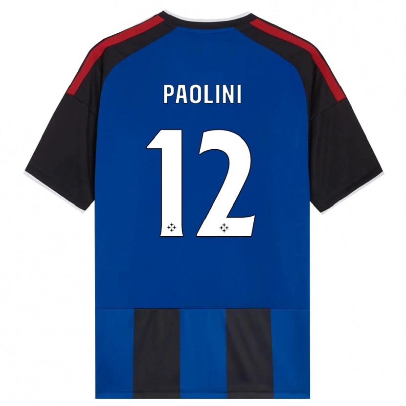 Danxen Niño Camiseta Andrea Paolini #12 Negro Rojo Blanco Azul 1ª Equipación 2026/27 La Camisa México