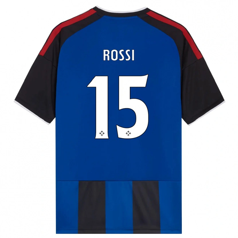 Danxen Niño Camiseta Jacopo Rossi #15 Negro Rojo Blanco Azul 1ª Equipación 2026/27 La Camisa México