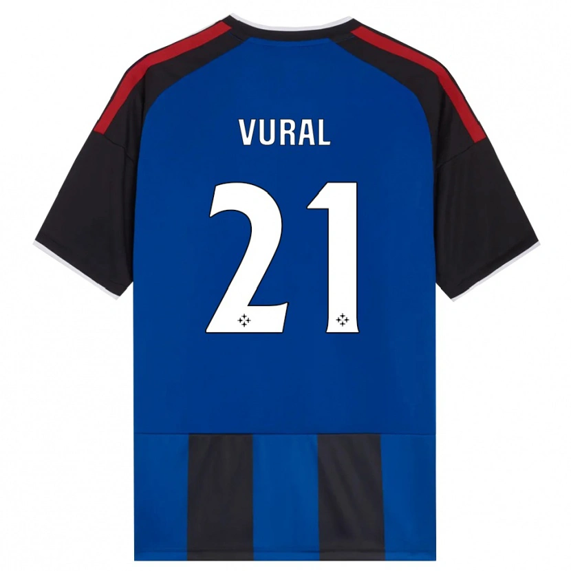 Danxen Niño Camiseta İsak Vural #21 Negro Rojo Blanco Azul 1ª Equipación 2026/27 La Camisa México